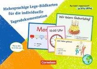 Perfekt organisiert im Kita-Alltag / Mehrsprachige Lege-Bildkarten für die individuelle Tagesdokumentation