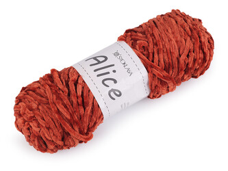 Pletací žinylková příze Alice 100 g - 1 ks - 21 rezavá