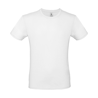 Triko pánské B&C krátký rukáv - bílé, 5XL