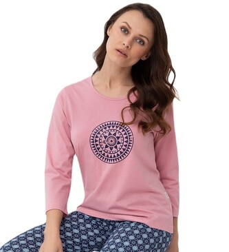 Piżama Luna 331 3/4 S-2XL damska różowy XXL