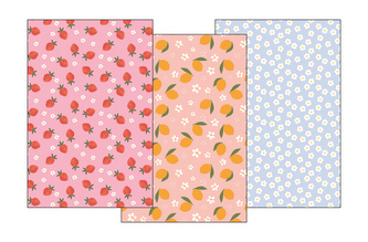 ŚCIERKA KPL.3 SZT 40X60 KUKE 025 CYTRYNY I TRUSKAWKI BAW.