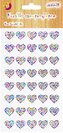 Kamínky samolepící - krystalky na blistru ve tvaru srdíčka