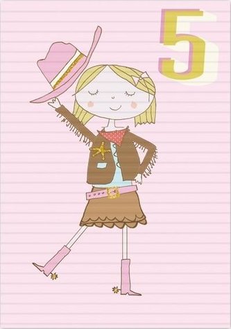 Karnet B6 z kopertą Urodziny 5 dziewczynka