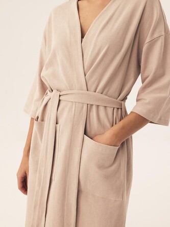 Szlafrok Henderson Ladies 42779 Nilsa S-XL sand L/XL