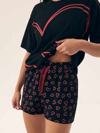 Piżama Henderson Ladies 42655 Necesito kr/r S-2XL czarny XXL