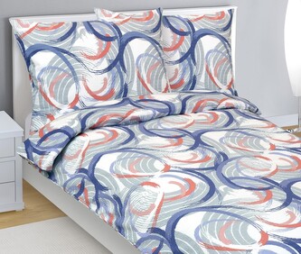 Povlečení krepové - Modrá,Růžová,Šedá - 140x220, 70x90 cm