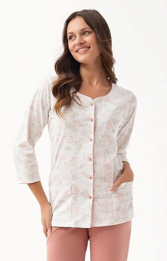 Piżama Luna 668 3/4 M-2XL L24 damska rozpinana miętowy XL