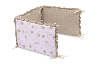 OCHRANIACZ DO ŁÓŻECZKA MUŚLIN DMUCHAWCE BEŻOWE