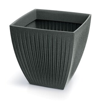 Květináč LATIA SQUARE MIDL 48 cm - barva: černý granit
