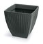 Květináč LATIA SQUARE MIDL 48 cm - barva: černý granit