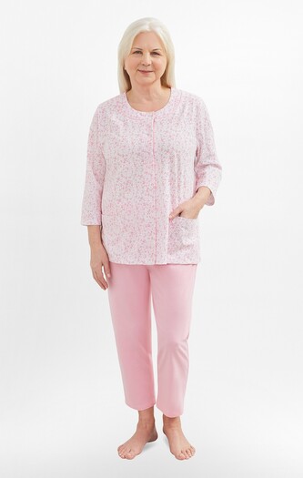 Piżama Martel Maria II 201 3/4 M-2XL damska rozpinana różowy M
