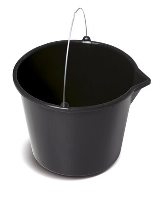Vědro stavební s nálevkou BUCKET - objem: 20 l, barva: černá