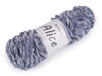 Pletací žinylková příze Alice 100 g - 1 ks - 26 modrošedá sv.