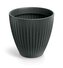 Květináč LATIA ROUND MIDL 40 cm - barva: černý granit