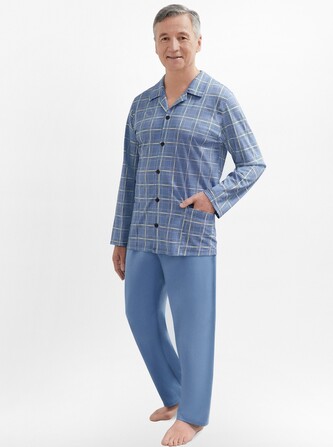 Piżama Martel Antoni 403 dł/r M-2XL męska rozpinana niebieski L