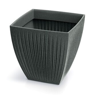Květináč LATIA SQUARE MIDL 40 cm - barva: černý granit
