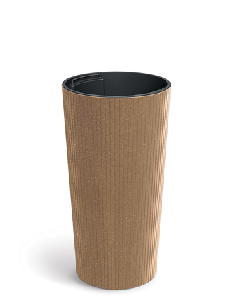Květináč LAMIA SLIM ECO WOOD 25 cm - barva: naturo ECO
