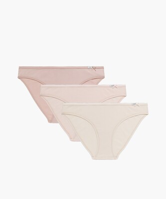 Figi Atlantic 3CLP-001 Bikini A'3 S-XL ecru-beżowy-pudrowy L