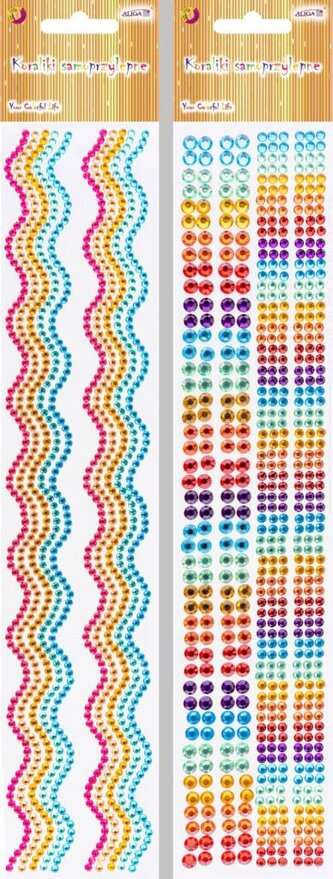 Kamínky samolepící barevné na blistru