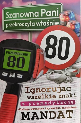 Karnet Urodziny 80