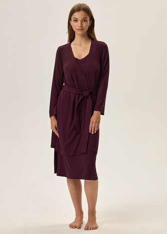 Szlafrok Henderson Ladies 41871 Fleur S-2XL mahogany M