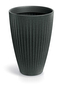 Květináč LATIA ROUND HIGH 40 cm - barva: černý granit