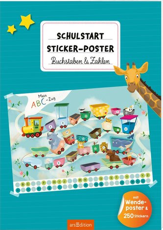 Schulstart-Sticker-Poster Buchstaben & Zahlen