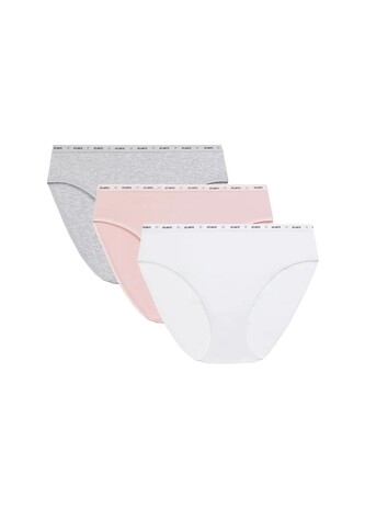 Figi Atlantic 3CLP-010 High Sport Leg A'3 S-XL biały-szary melanż-różowy XL