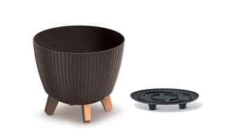 Květináč LAMIA ECO WOOD 28,8 cm - barva: káva ECO
