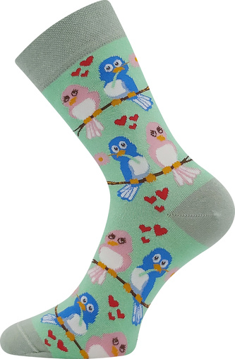 Lonka® ponožky Devive ptáčci 35-38 (23-25) 3 páry