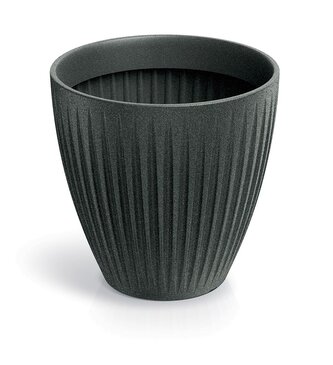 Květináč LATIA ROUND MIDL 40 cm - barva: černý granit