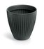 Květináč LATIA ROUND MIDL 40 cm - barva: černý granit