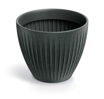 Květináč LATIA ROUND 40 cm - barva: černý granit