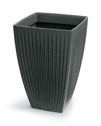 Květináč LATIA SQUARE HIGH 40 cm - barva: černý granit