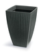 Květináč LATIA SQUARE HIGH 40 cm - barva: černý granit
