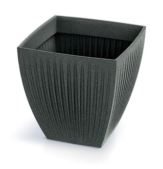 Květináč LATIA SQUARE MIDL 30 cm - barva: černý granit
