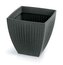 Květináč LATIA SQUARE MIDL 30 cm - barva: černý granit