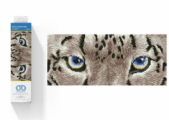 Haft diamentowy Diamond Dotz Diamentowa mozaika Leopard śnieżny 50x26cm DD5043