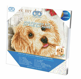 Haft diamentowy Diamond Dotz Diamentowa mozaika I love my dog 31,7x31,7cm DDK5049