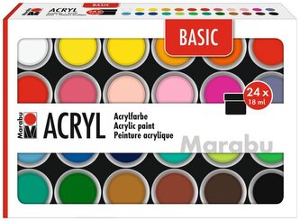 Farby akrylowe Basic 18ml 24 kolory