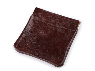 Peněženka / mincovka 8,5x9 cm - 1 ks - 4 hnědá