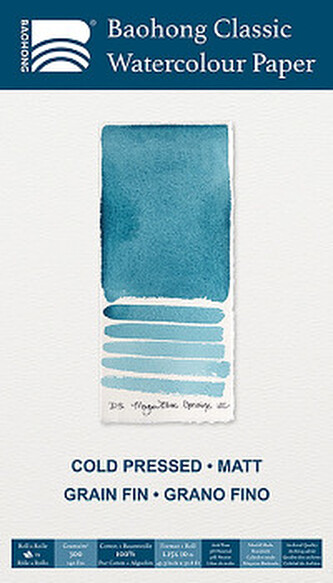 Akvarelový papír Baohong Classic v roli 300g CP 1,15x10m