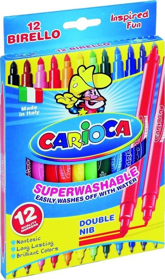 Flamastry Birello dwustronne 12 kol. bls CARIOCA