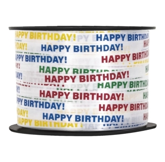 Stuha s potiskem Happy Birthday, 201 m