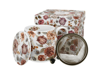 Zaparzacz baryłka PASTEL FLOWERS