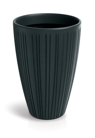 Květináč FERO ROUND HIGH 48 cm - barva: uhlíkově šedá