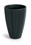Květináč FERO ROUND HIGH 48 cm - barva: uhlíkově šedá