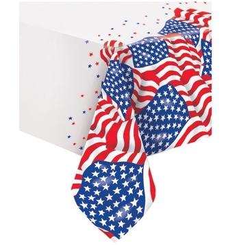 Plastový ubrus Americká vlajka 135 × 210 cm