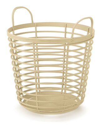 Koš ZANZI BASCET s uchy 37,4 cm - barva: sláma
