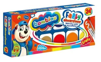 Farby akwarelowe 24 kolory Zwierzaki uczniaki